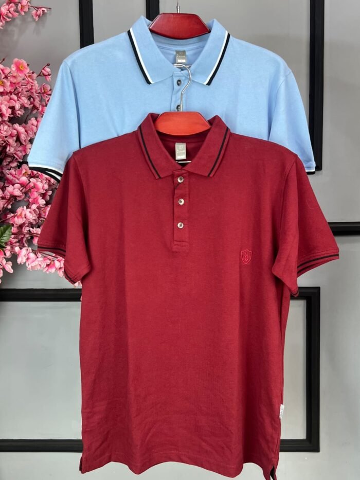 PK Cotton Combo Merun And Sky-2XL