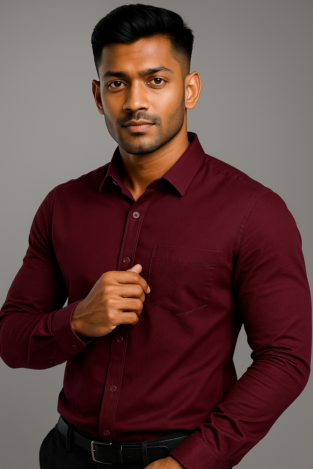 Export Quality MG Cotton Full Sleeve Shirt (Purpel).